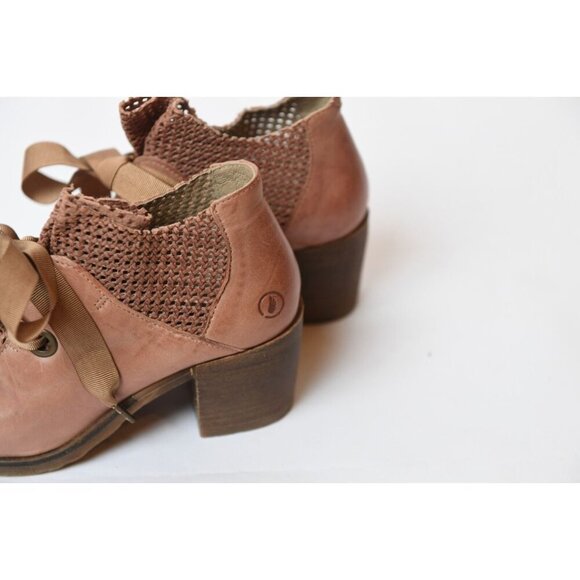 Sundance Casta Leather Rosa Boots Block Heel Bootie Womens Size EU 36 US 6 - Picture 4 of 13